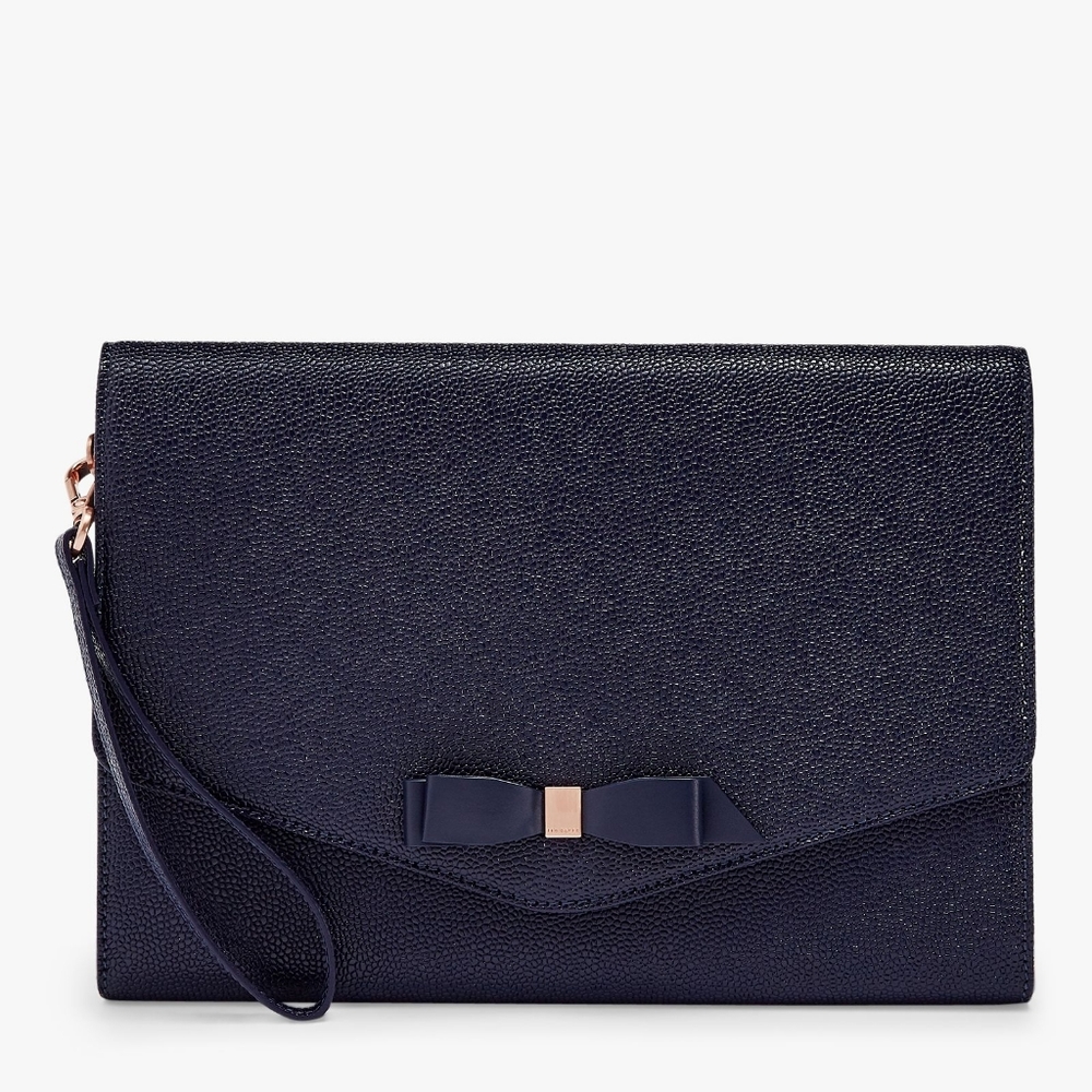 Ted Baker Navy Blue Envelope Clutch perfect condition!